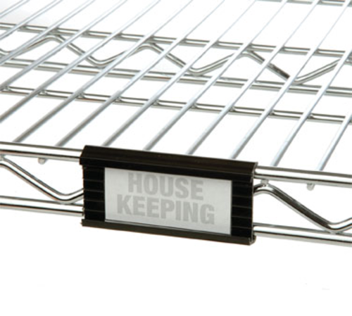 1880 Hospitality  FSHELF3B  Snap On Truss 3'' Label Holder Black. 4 per pkg