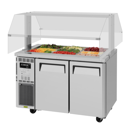 Turbo Air JBT-48-N J Series Refrigerated Buffet Table, (2) swing doors, 47-1/4''W x 27-1/2''D, 9-pan top opening, 115v - Image 2