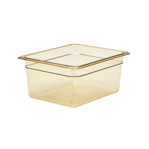 Cambro  26HP150  H-Pan High Heat Hot Food Pan, 1/2 size, 6'' deep, hi-temp plastic, amber