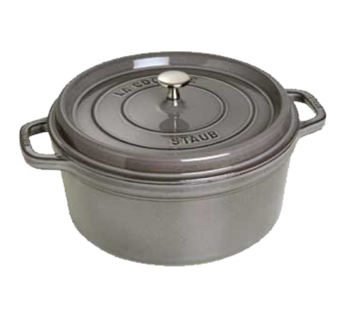 Zwilling J.A. Henckels 1102418 Staub Cocotte, 4 qt., 11.9'' x 9.4'' x 6'' O.A., round, graphite grey