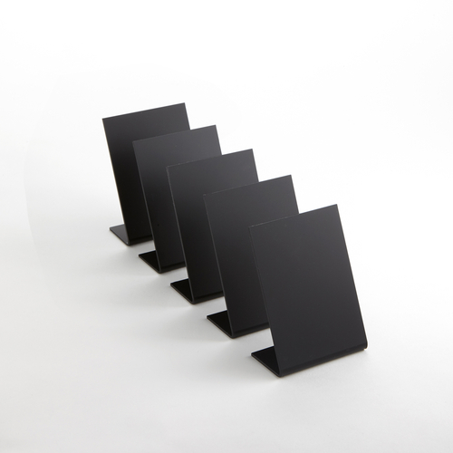 American Metalcraft  TBABLA7  TABLE TOP CHALKBOARD, BLACK, 5PKCHINA