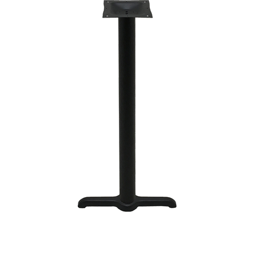 Oak Street  B522-BAR  Table End Base, 5'' x 22'' base spread, 3'' column, 40-3/4'' bar height, black