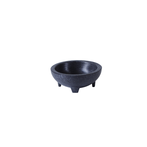 Thunder Group  PLMJ004BK  4'' X 4'' X 1 5/8'', 4 OZ PLASTIC MOLCAJETE SALSA BOWL, BLACK, NSF