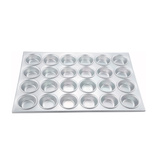 Winco AMF-24 24 Cup Muffin Pan, Non-stick, 3oz, Alu
