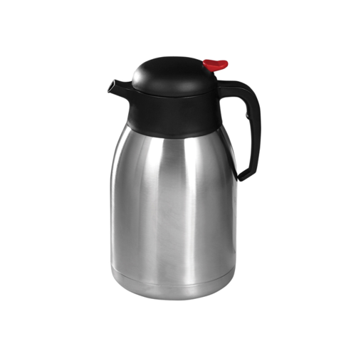 Winco  CF-2.0  2L Carafe, Insulated, Push Button, S/S