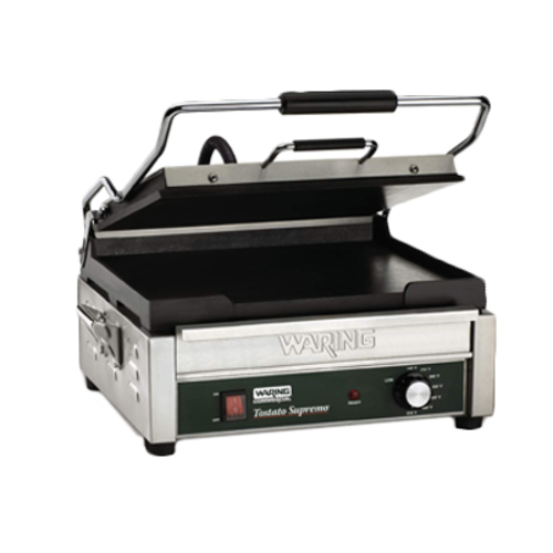 Waring  WFG275  Panini Grill, 14''x14'' flat cast iron cooking surface, 120v