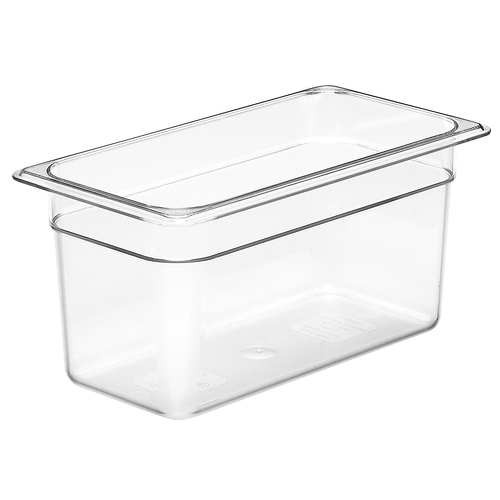 Cambro  36CW135  Camwear Food Pan, 5.6 qt., 6'' deep, 1/3 size, polycarbonate, clear