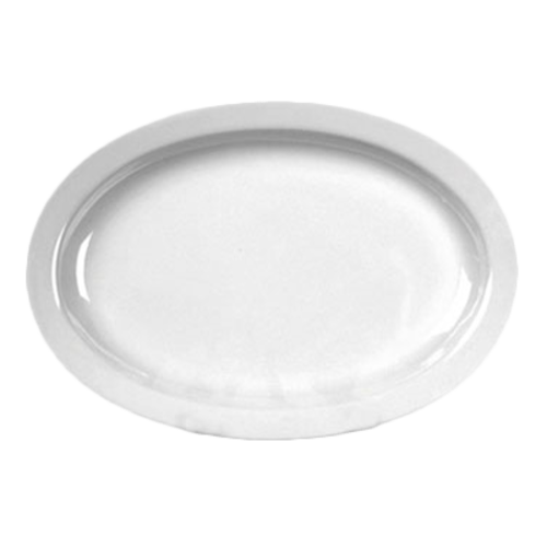 Thunder Group  NS513W  13'' X 8 1/2'' NARROW RIM PLATTER, WHITE