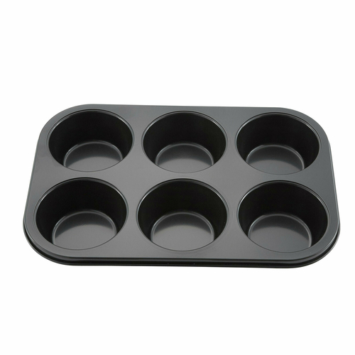 Winco  AMF-6NS  6 Cup Jumbo Muffin Pan, Non-stick, 7oz, Carbon Steel