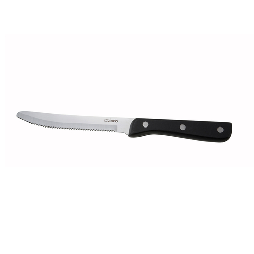 Winco  K-80P  Jumbo Steak Knives, 5'' Blade, Triple Riveted, Full-Tang Forged Blade