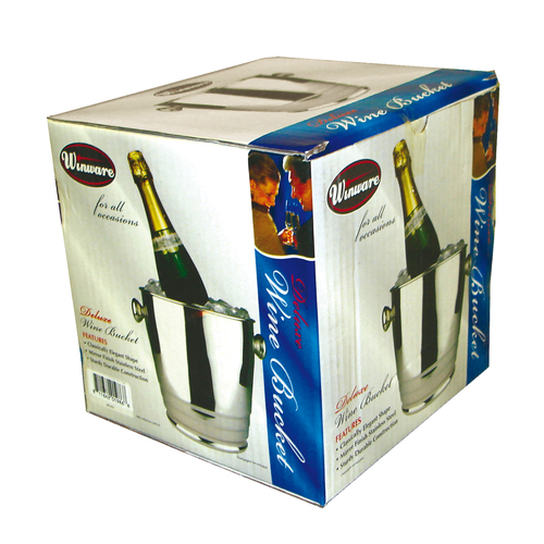 Winco  WB-4HV  4qt Premium Wine Bucket, Mirror Finish