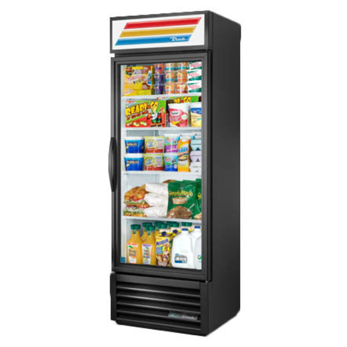 True Mfg. - General Foodservice  GDM-19T-HC~TSL01  One Section Glass Door Merchandiser, 27''W, Black, 115v