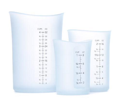 ISI North America  B25300  iSi Basics Flex-it Measuring Cup Set, includes: 1 cup, 2 cup & 4 cup, silicone, clear