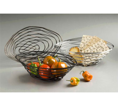 American Metalcraft  FRUC16  BASKET, OVAL, BIRDNEST, CHROME country of origin-CHINA