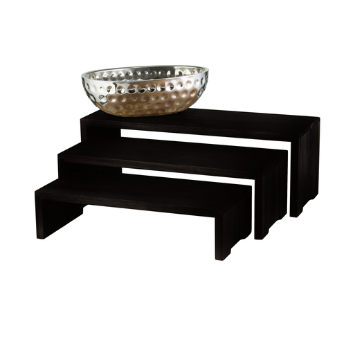 TableCraft Products  RBK300  Cascade Risers Set, Set of 3, Black