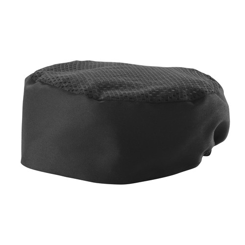 Winco  CHPB-3BX  Signature ChefVentilated Pillbox Hat, 3.5''H, Black,Regular Size