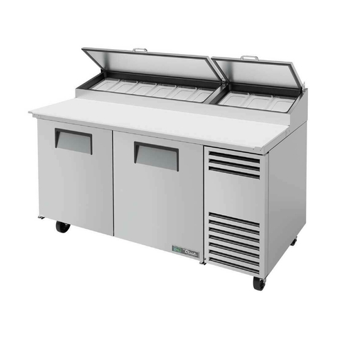 True Mfg. - General Foodservice  TPP-AT-67-HC  Refrigerated Pizza Prep Table, 67.38''W, 115v