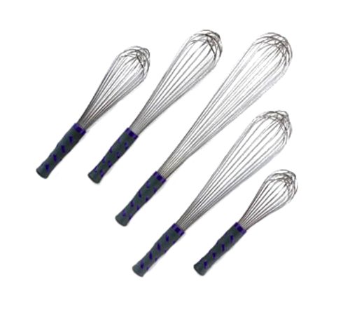 Vollrath 47002 Piano Whip, 10'' long, one-piece, purple nylon handle