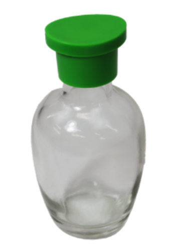 Town Equipment  19716/DZ  Glass Soy Sauce bottle, Green lid, 5 oz