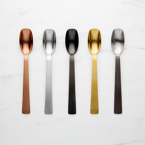 American Metalcraft  GVHSA10  SALAD SPOON, VINTAGE GOLD, HAMMERED, 9-3/8'' L