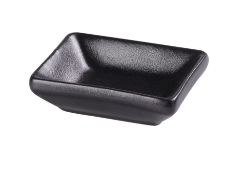 Yanco  NB-4030  Noble Black Sauce Dish, 1 oz., 3''L x 2-1/4''W, rectangular, porcelain