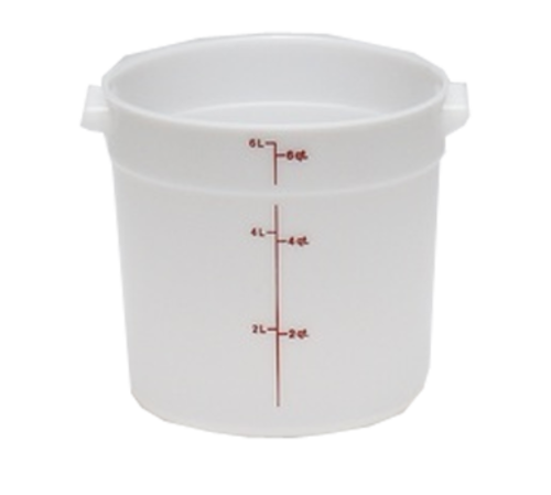 Cambro RFS6148 Storage Container, round, 6 qt., natural white, polyethylene