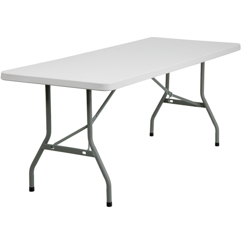 Flash Furniture RB-3072-GG 30x72 White Plastic Fold Table
