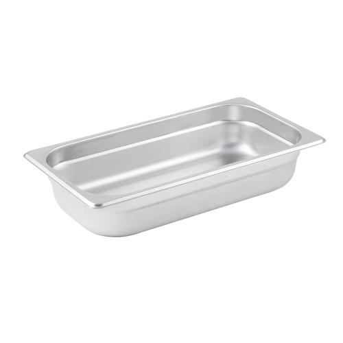 Winco  SPJL-302  Anti-jam Steam Pan, 1/3 Size, 2-1/2'', 25 Ga S/S