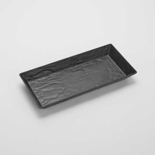 American Metalcraft  FSMEL21  MELAMINE TRAY, REC., FAUX SLATE, BLK., 21''L country of origin-CHINA
