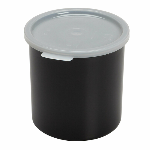 Cambro CP12110 Crock, 1.2 qt., round, polyethylene with lid, black