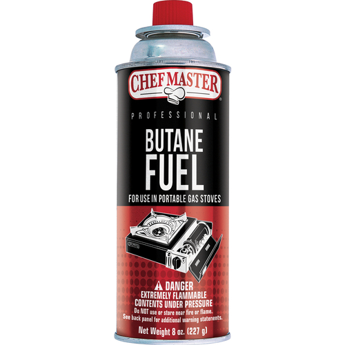 Chef Master 40062 Butane Fuel, 8 oz. can, 12 per case