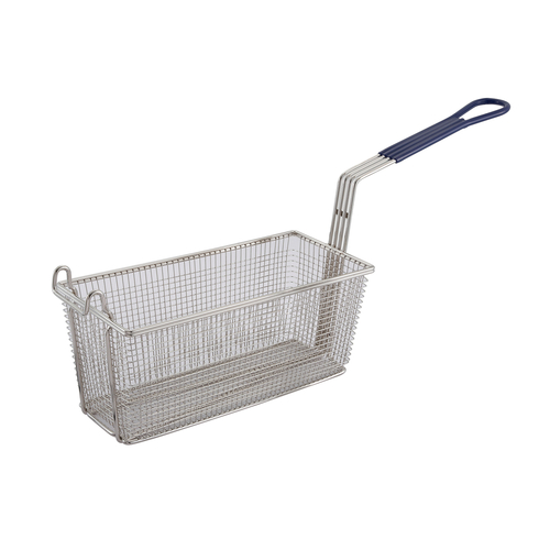Winco FB-20 Fry Basket, 13-1/4'' x 5-5/8'' x 5-5/8'', 10'' Blue Hdl