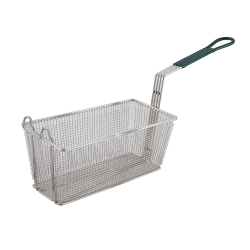 Winco FB-30 Fry Basket, 13-1/4'' x 6-1/2'' x 5-7/8'', 10'' Green Hdl