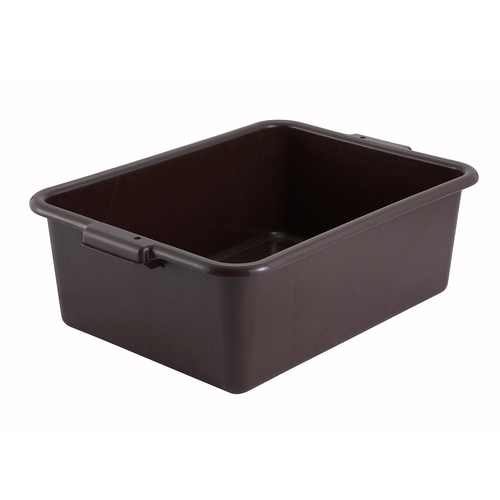 Winco  PL-7B  7'' Dish Box, Standard Weight, Brown