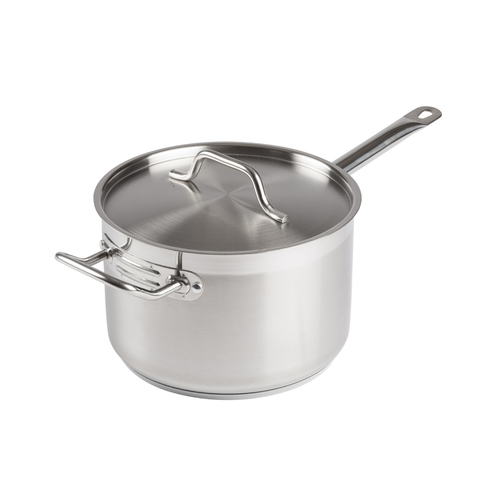 Winco  SSSP-7  7-1/2qt S/S Sauce Pan w/Cover, Helper Hdl, Induction-Ready