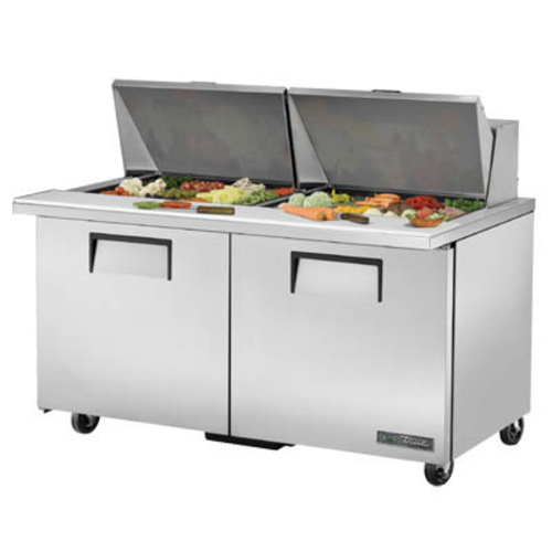 True Mfg. - General Foodservice TSSU-60-24M-B-ST-HC Mega Top Sandwich/Salad Unit, 60.38''W, (24) 1/6 size pans, 115v