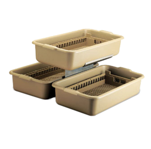 Vollrath 52827 Signature Flatware Soak & Washing Systems, half rack with soak tub, polypropylene, beige - Image 2