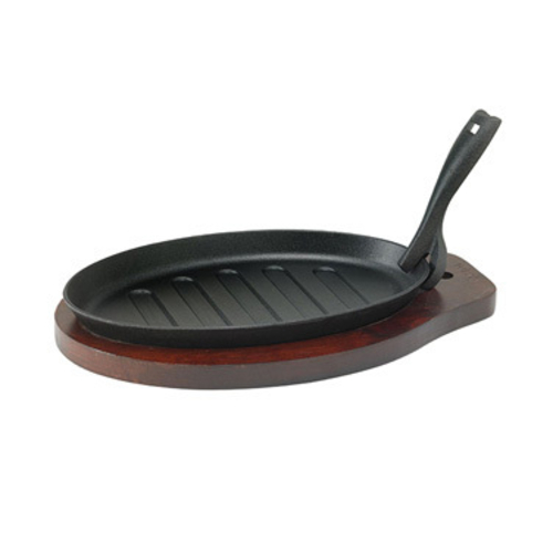 Winco  ISP-3  Steak Platter w/Gripper, 3-pc Set, Cast Iron