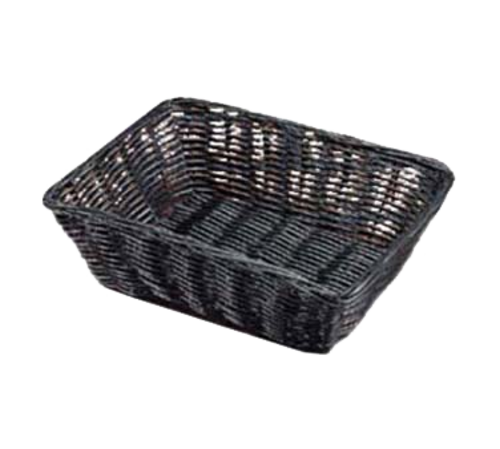 TableCraft Products 2472 Handwoven Rectangular Basket, Black, 9 x 6 x 2.5''