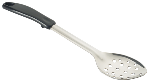 Winco BHPP-13 13'' Perf Basting Spoon, Stop Hook Bakelite Hdl, S/S