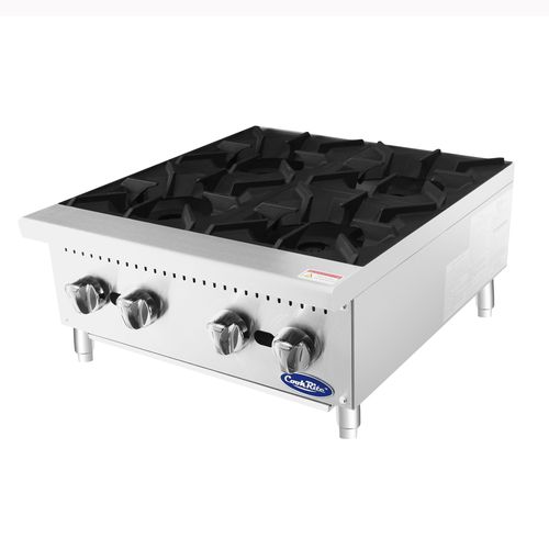 Atosa ACHP-4 Countertop 24'' Wide Hotplate, Natural Gas, Four Burners, 32k BTU per Burner - Image 2