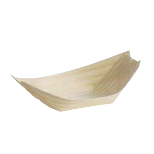 TableCraft Products BAMDB5 Large Disposable Wood Boat, 5.25 x 3.375'' (50 per Pack)