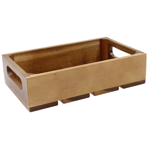 TableCraft Products CRATE13 1:3 Gastro Serving & Display Crate, Acacia Wood, 12.75 x 7 x 2.75''