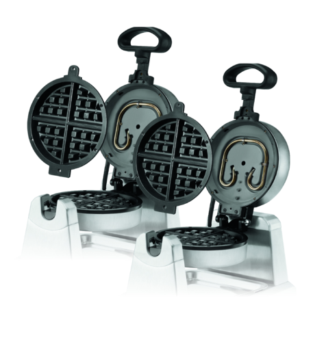 Waring WW250X2 Belgian Waffle Maker, double side-by-side, 7'' diameter, 1'' thick, non-stick plates, 120v, NEMA 5-20P - Image 2