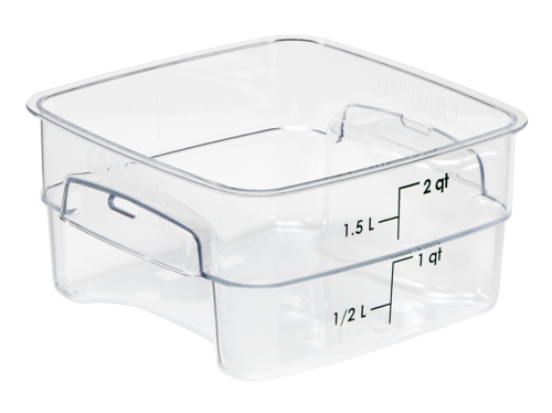 Cambro  2SFSPROCW135  CamSquare FreshPro Food Container, 2 qt., polycarbonate