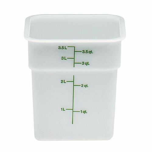 Cambro  4SFSP148  CamSquare Food Container, 4 qt., polyethylene, natural white