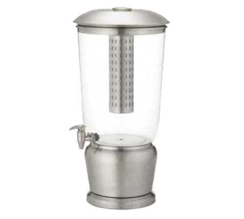 TableCraft Products 85 5 Gallon Upscale Beverage Dispenser, BPA-Free Reservoir, Stainless Steel,12.25''dia x 24.5'' H