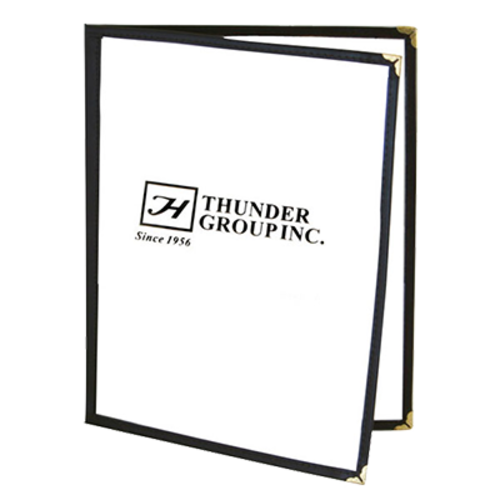 Thunder Group  PLMENU-2BL  DOUBLE FOLD MENU COVER, 8 1/2'' X 11'' BLACK