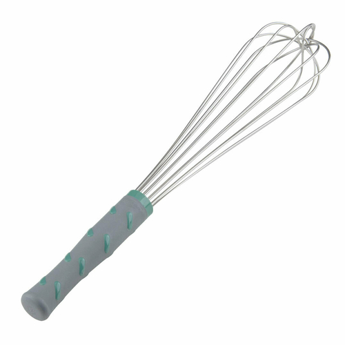 Vollrath 47094 French Whip, 18'' long, one-piece, aqua nylon handle