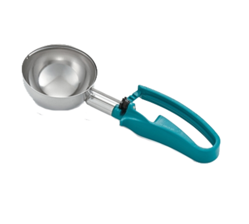 Vollrath 47389 Disher, ambidextrous, 6 oz., size 5, 3-3/8'' bowl, teal handle